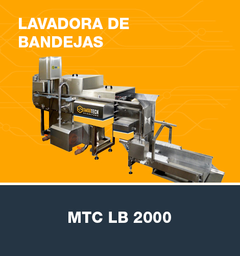 LAVADORA DE BANDEJAS COM EMPILHADOR MTC LB 2000